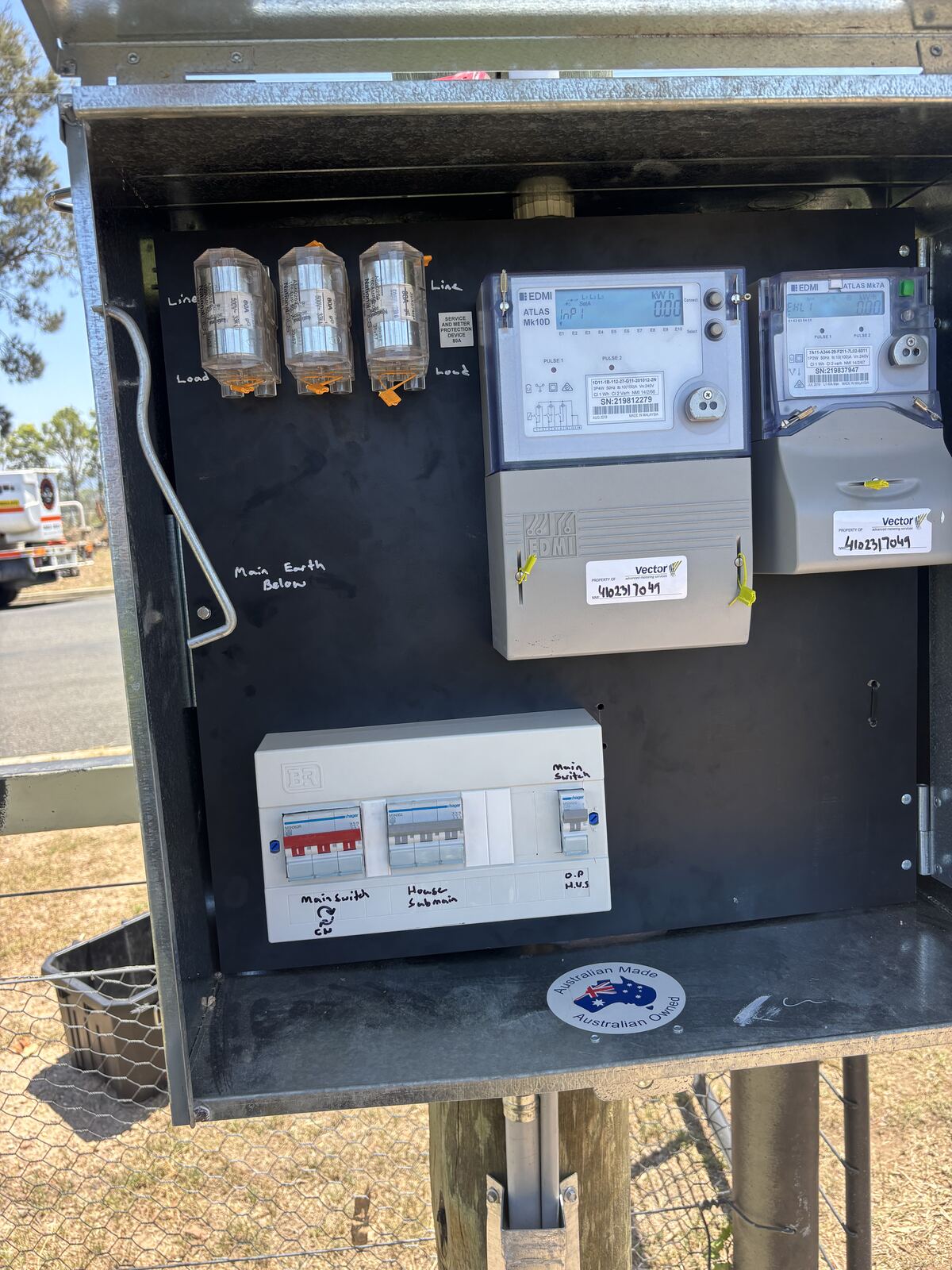 Calwinn Electrical licensed electrician working on a residential switchboard in the Upper Hunter Shire