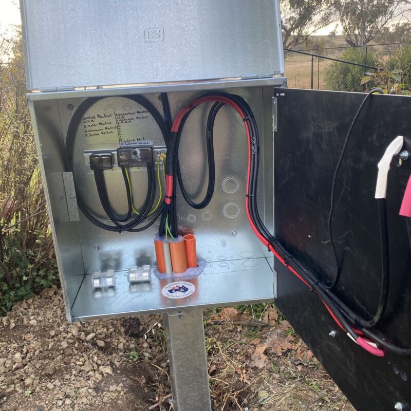 Weatherproof underground electrical joins completed by Calwinn Electrical in the Upper Hunter Shire